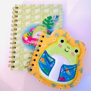 Squishmallows Frog-Themed Kids Notebook Set - Green and Yellow Set of 2 books
